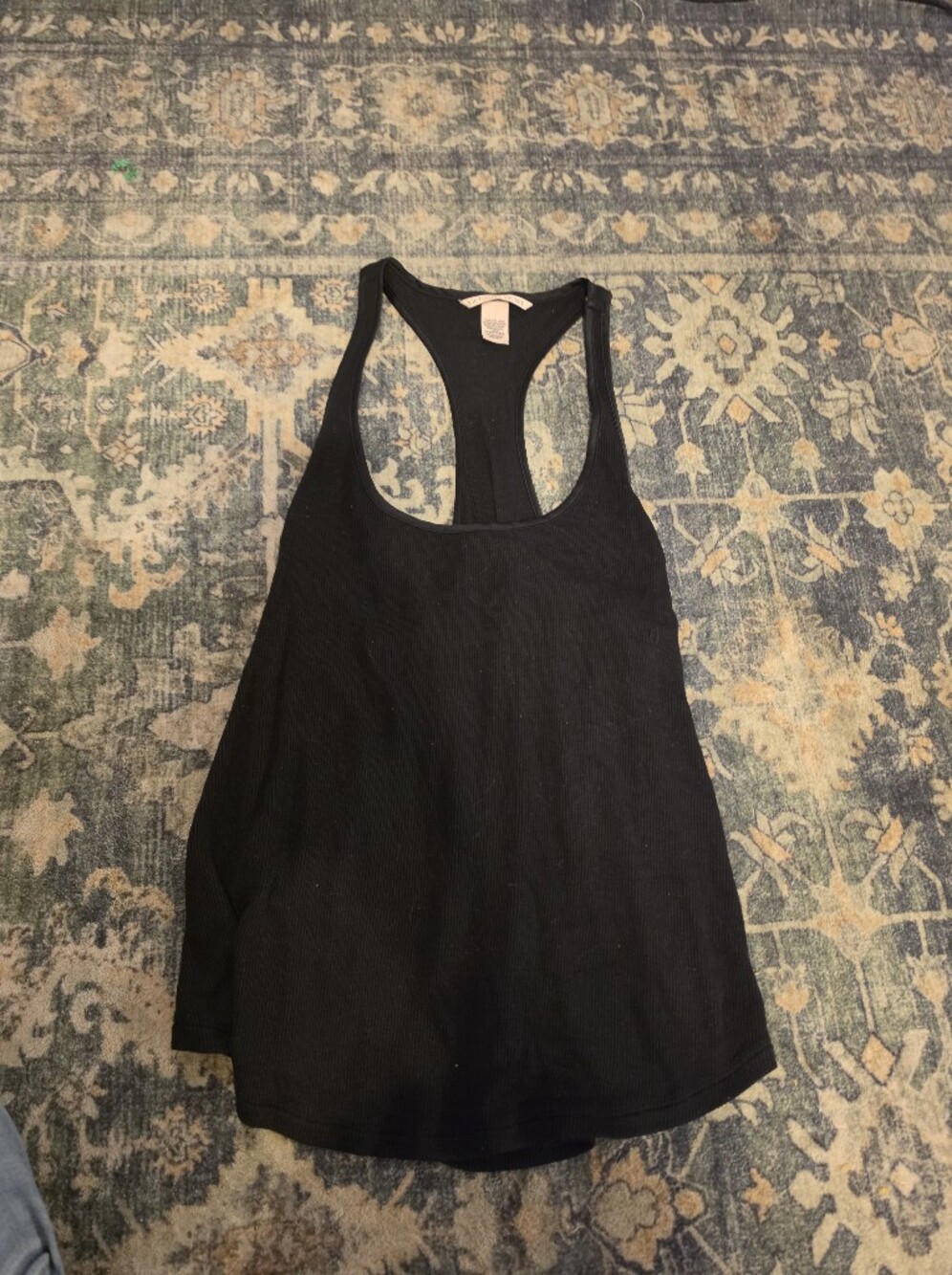 Victoria's Secret Black Ribbed Racerback Tank - Picture 2 of 3